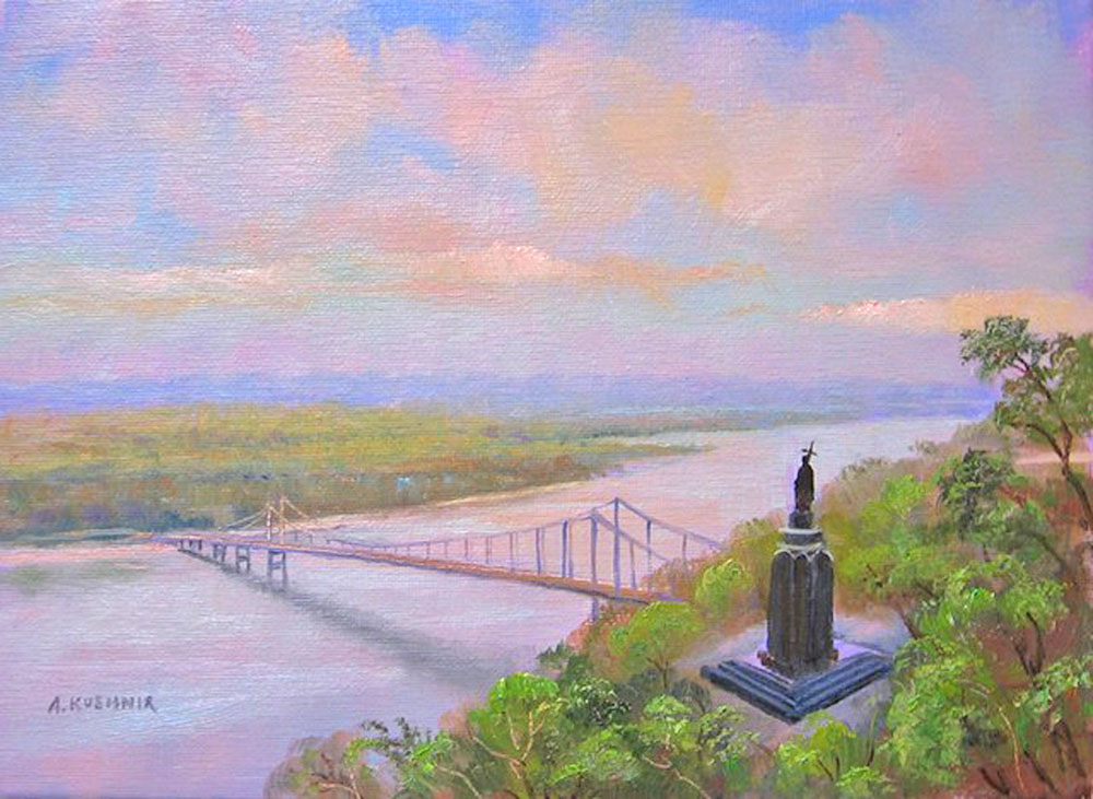 «Дніпро у Києві». 2010. Полотно, олія